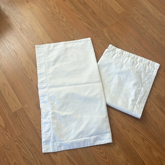 Damask Charter Club set of 2 Euro shams 100% Pima cotton white square - Picture 3 of 5